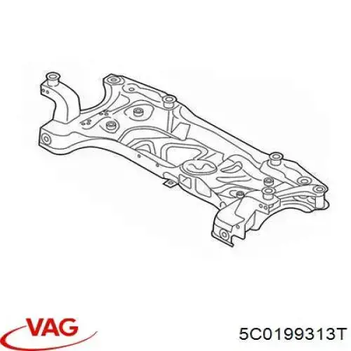 5C0199313T VAG viga de suspensão dianteira (plataforma veicular)