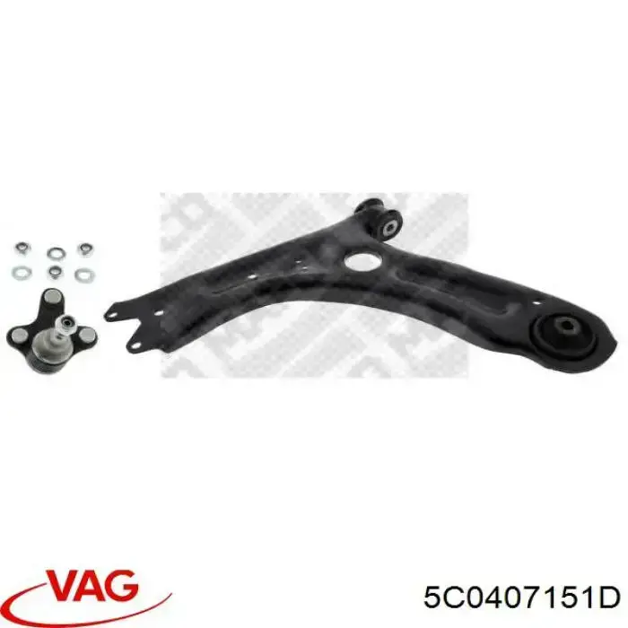 Купить 5C0407151D VAG Рычаг передней подвески левый