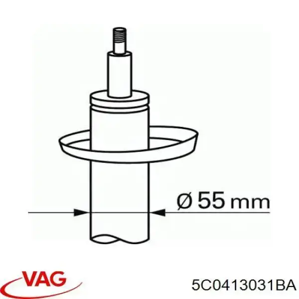 Купить 5C0413031BA VAG Амортизатор передней подвески