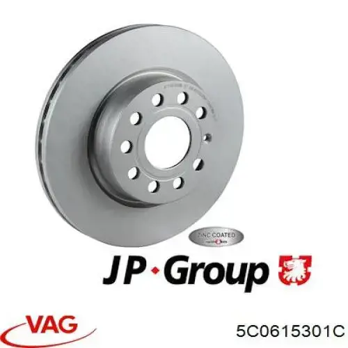 Купить 5C0615301C VAG Ротор тормозной