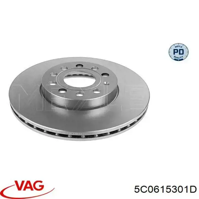 Диск тормозной передний VAG 5C0615301D