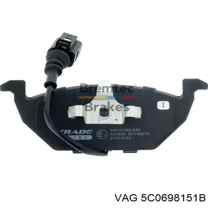 Передние тормозные колодки 5C0698151B VAG