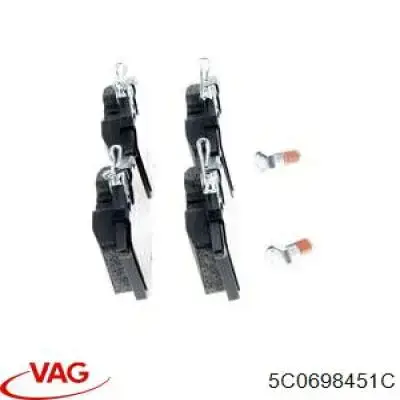 5C0698451C VAG Колодки тормозные дисковые комплект