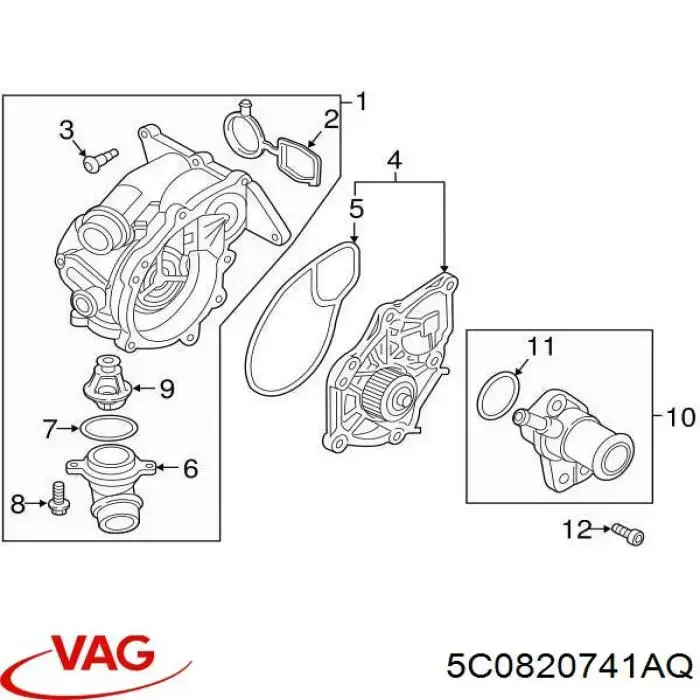  VAG 5C0820741AQ цена, от 88.69 USD