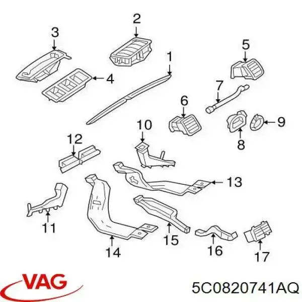  VAG 5C0820741AQ цена, от 88.69 USD