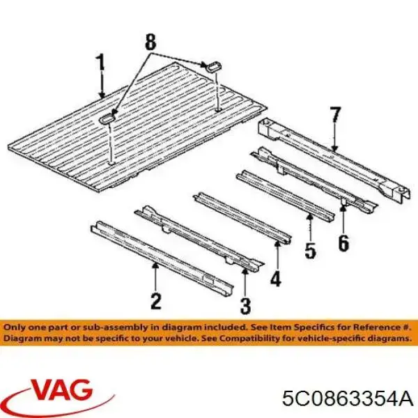 Шумоизоляция моторного щита VAG 5C0863354A цена, от 25.34 USD