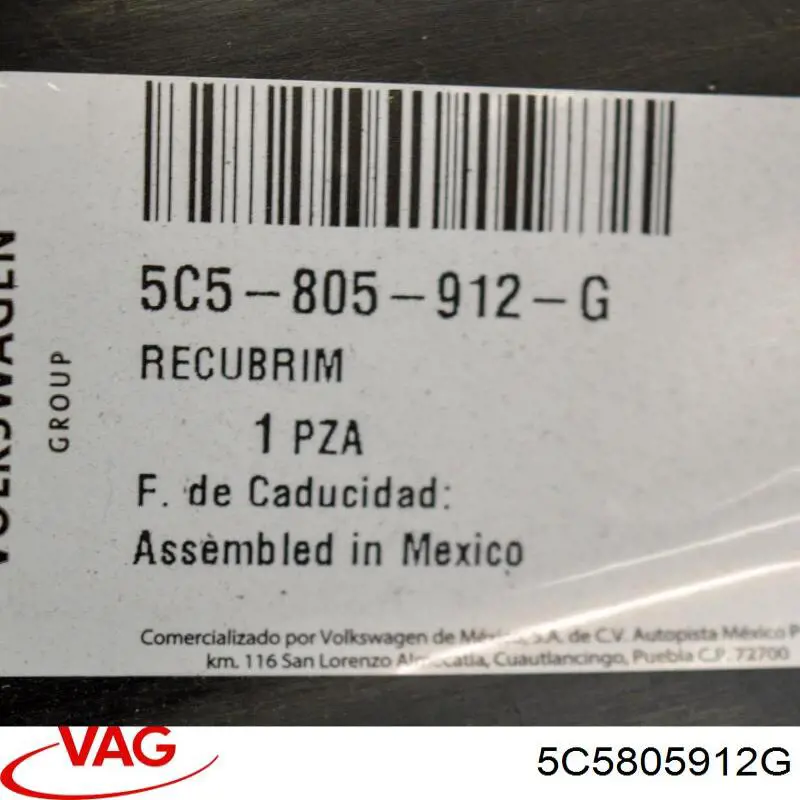 Подкрылок передний правый 5C5805912G VAG