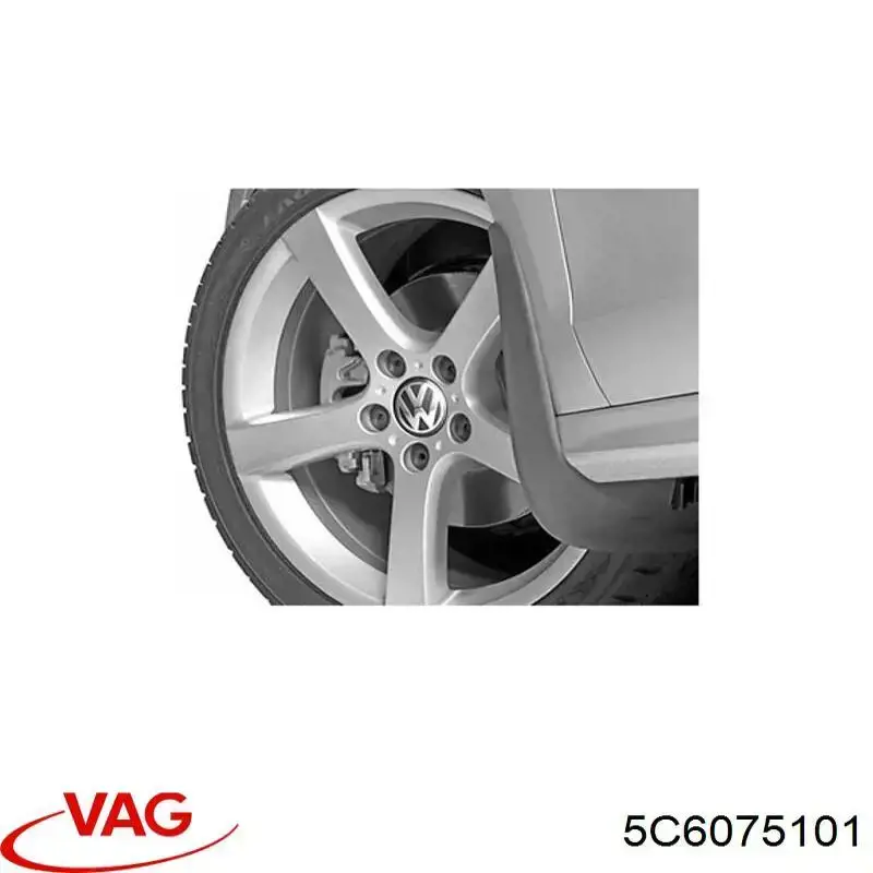 Купить 5C6075101 VAG Задние брызговики