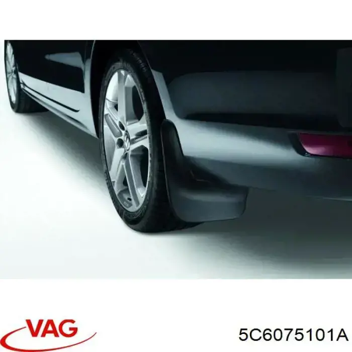 Брызговики задние, комплект 5C6075101A VAG