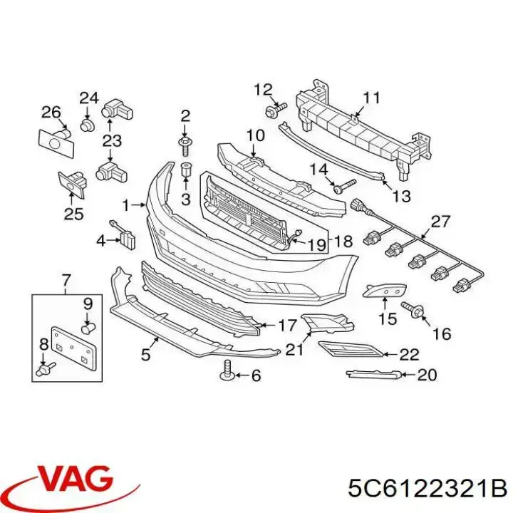 Grelha de ventilação de salão no "painel de instrumentos" para Volkswagen Jetta (162)