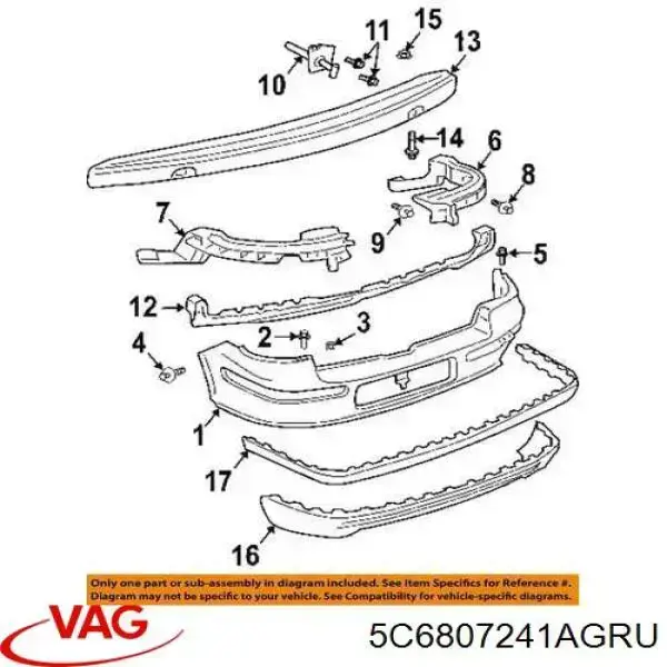  VAG 5C6807241AGRU цена, от 27.11 USD