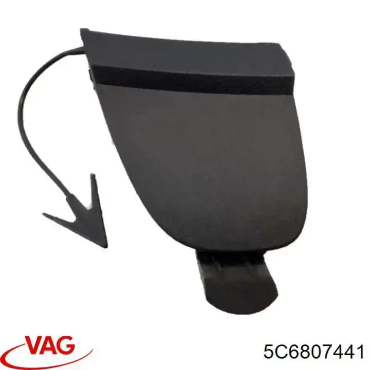 Заглушка бампера буксировочного крюка задняя VAG 5C6807441 цена, от 3.10 USD