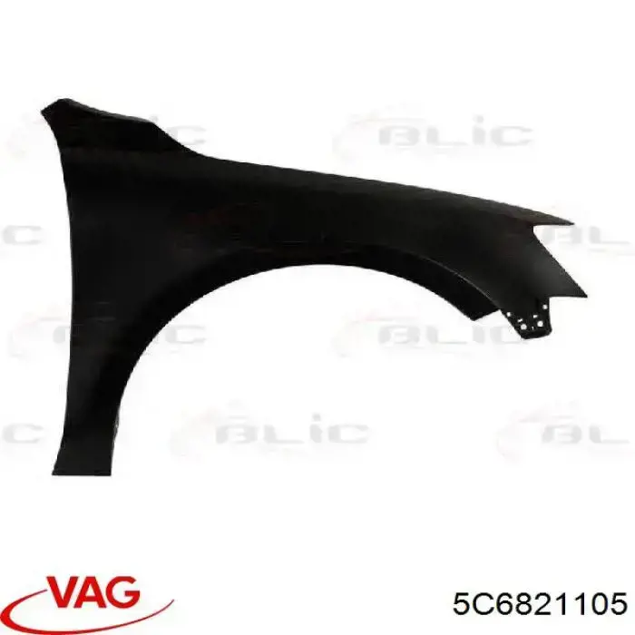Крыло переднее левое VAG 5C6821105 цена, от 43.50 USD
