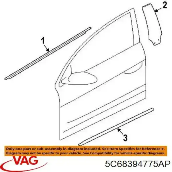  VAG 5C6839477A5AP цена, от 5.07 USD