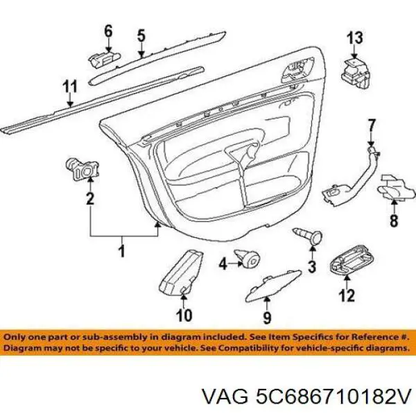  VAG 5C686710182V цена, от 38.01 USD