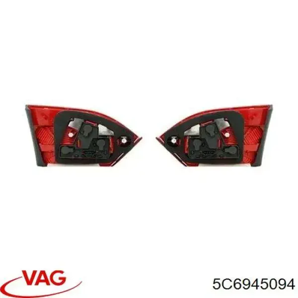 Фонарь задний правый, внутренний VAG 5C6945094 цена, от 35.27 USD