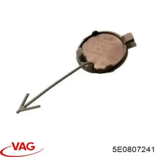 Заглушка буксировочного крюка в передний бампер VAG 5E0807241 цена, от 5.62 USD