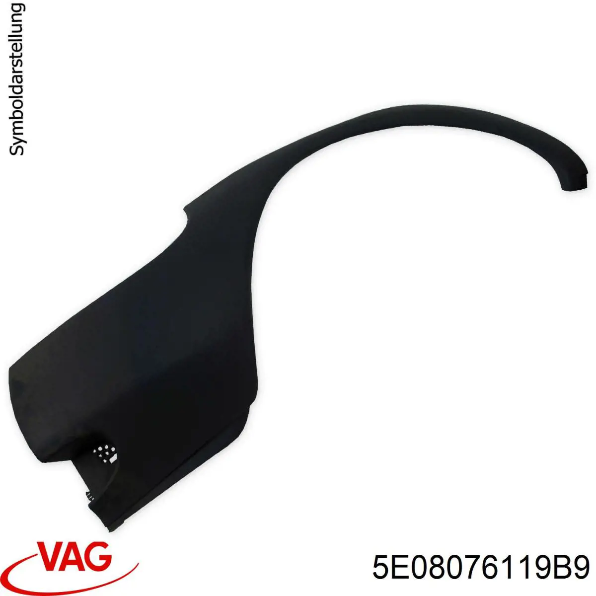 Спойлер переднего бампера VAG 5E08076119B9