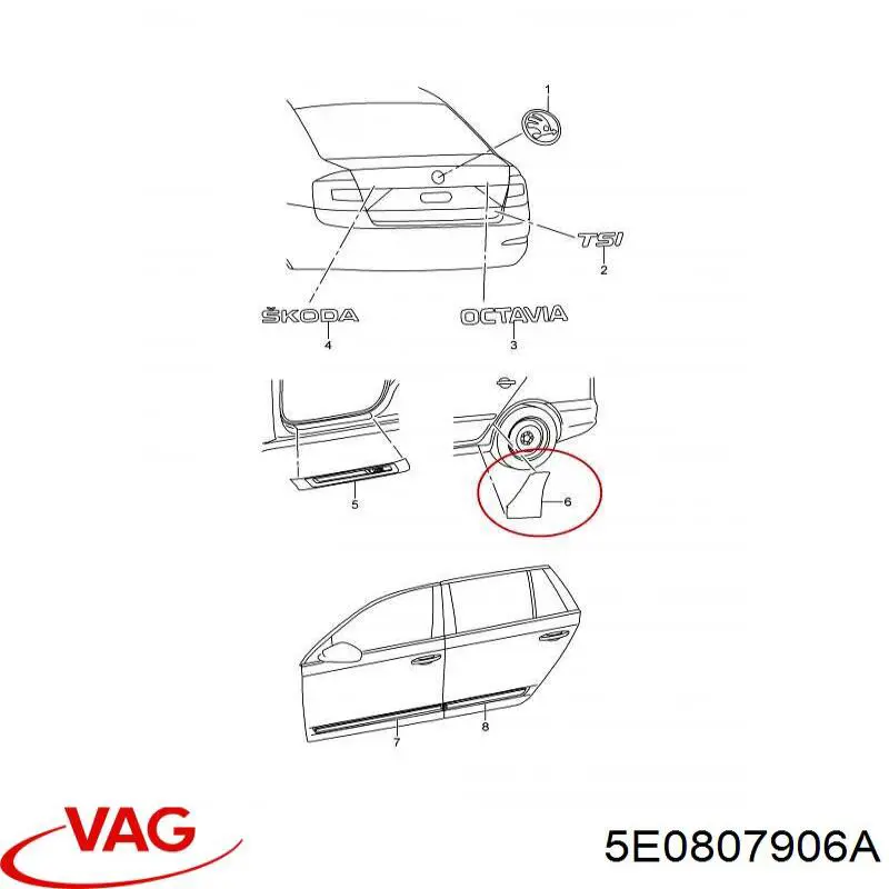  VAG 5E0807906A цена, от 22.21 USD