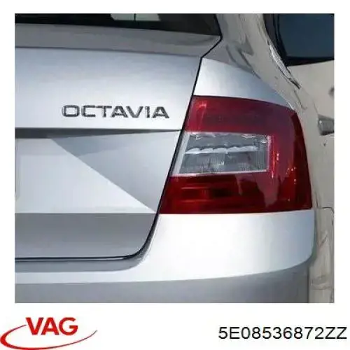 Emblema de tampa de porta-malas (emblema de firma) Skoda Octavia III A7 5E5, 5E6