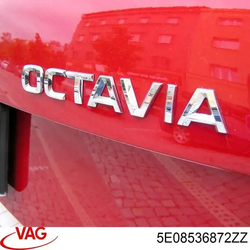 Эмблема крышки багажника (фирменный значок) на Skoda Octavia A7, 5E5