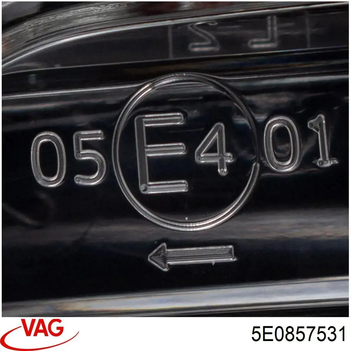 5E0857531 VAG Корпус зеркала заднего вида (внутрення часть)