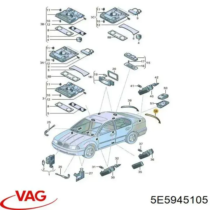 Купить 30945011 AND Левый катафот заднего бампера