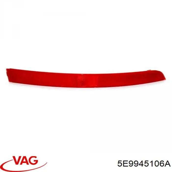 Отражатель бампера заднего правый VAG 5E9945106A цена, от 16.47 USD
