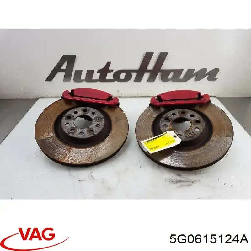 8V0615124F VAG Суппорт тормозной, передний, правый