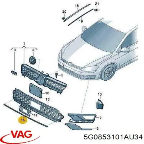 Купить 5G0853101AU34 VAG 