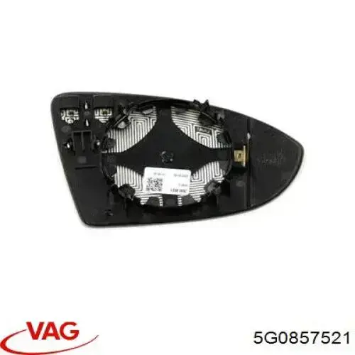 Стекло левого зеркала заднего вида 5G0857521 VAG