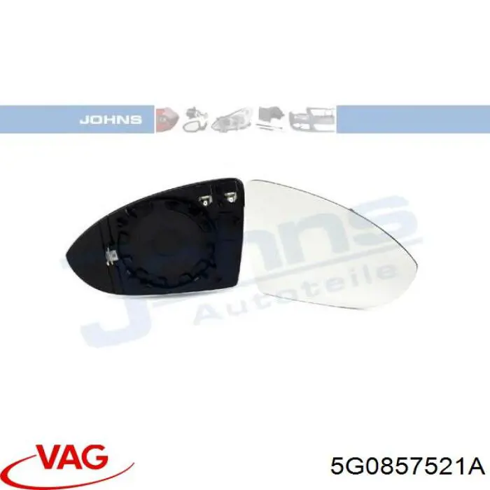 Зеркальный элемент левый VAG 5G0857521A