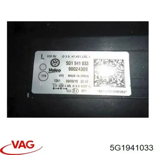 Купить 5G1941033 VAG Фара левая передняя