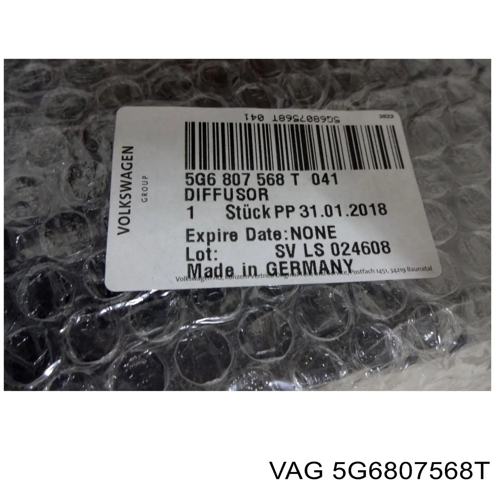 5G6807568T VAG Спойлер заднего бампера