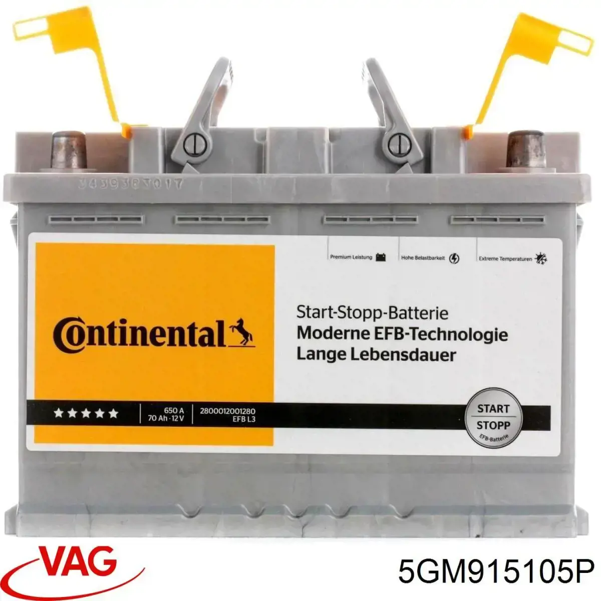 Аккумулятор автомобильный VAG 5GM915105P цена, от 104.23 USD