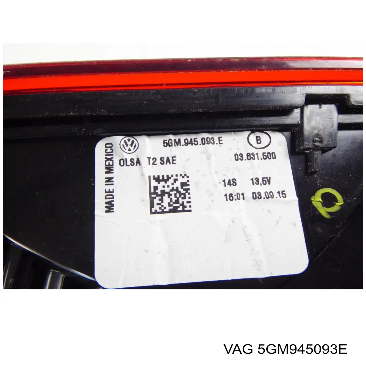 5GM945093E VAG Задняя левая внутренняя фара