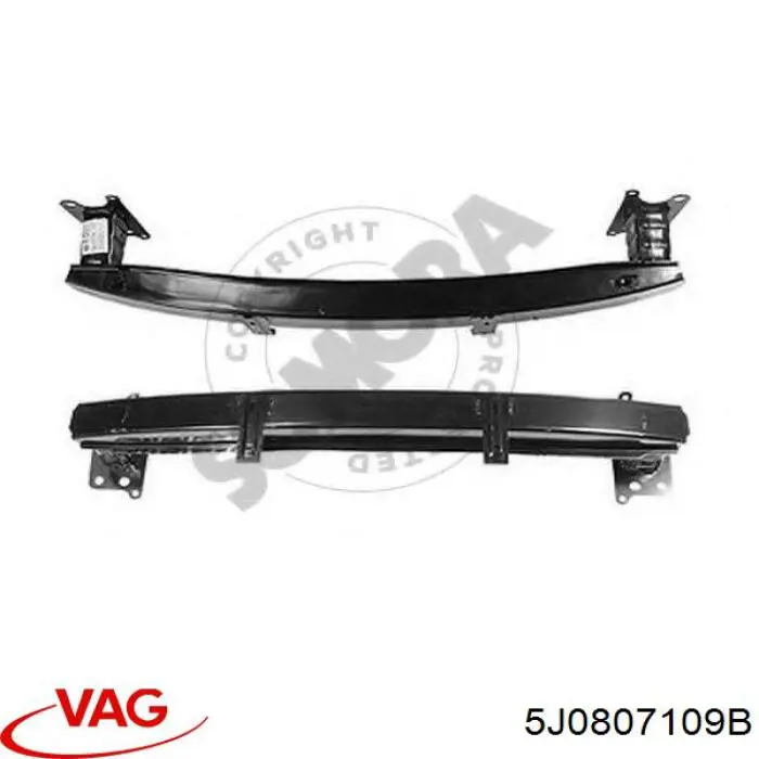 Усилитель переднего бампера 5J0807109B VAG