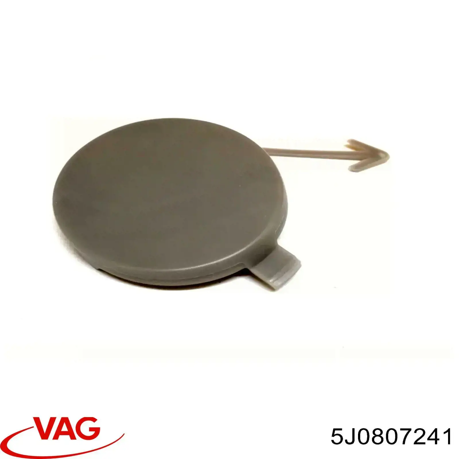 Заглушка бампера буксировочного крюка передняя VAG 5J0807241