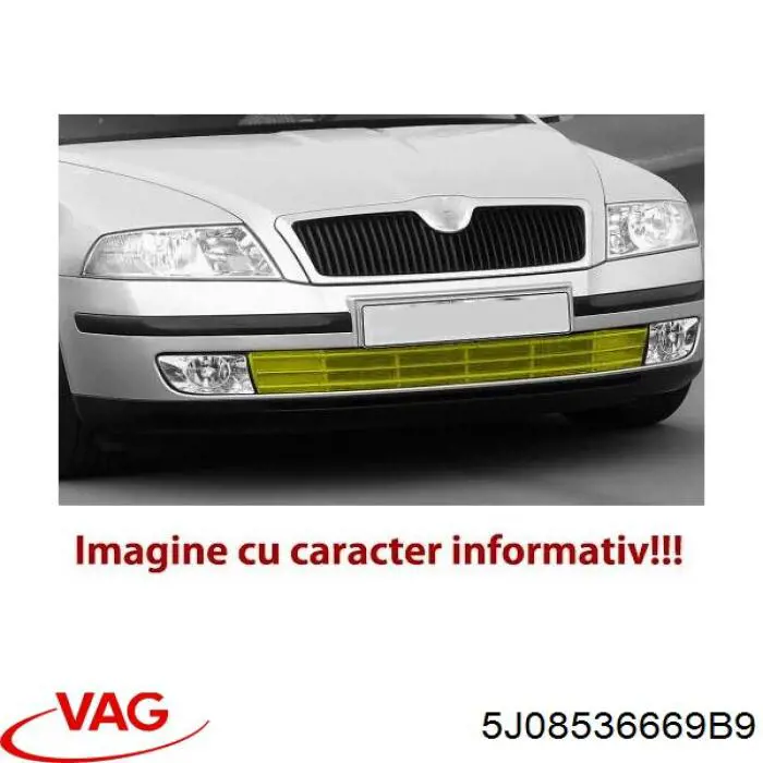 Купить 5J08536669B9 VAG Заглушка (решетка) противотуманных фар бампера переднего правая