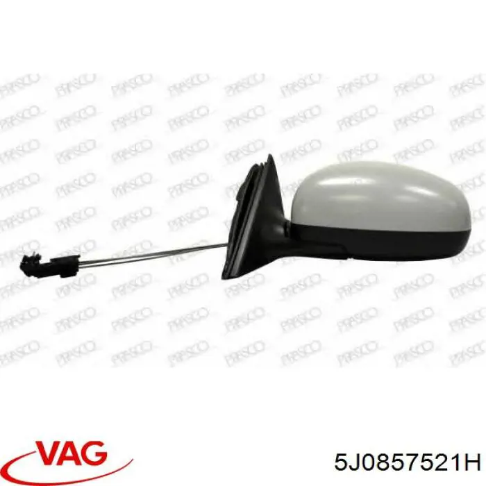 Стекло левого зеркала заднего вида 5J0857521H VAG
