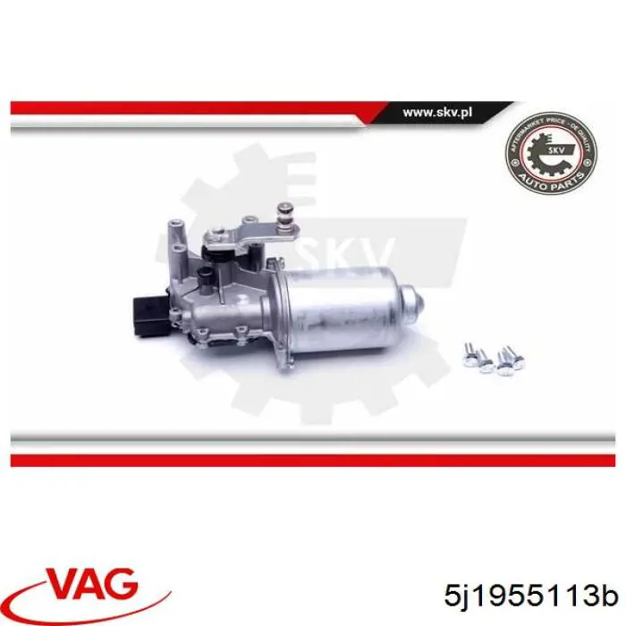 Мотор стеклоочистителя лобового стекла VAG 5J1955113B
