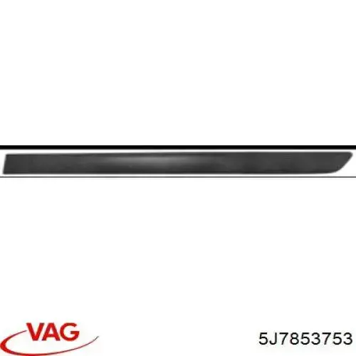 Молдинг задней левой двери 5J78537539B9 VAG