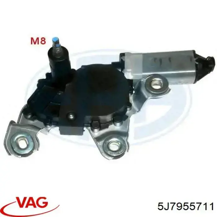 5J7955711 VAG motor de limpador pára-brisas de vidro traseiro