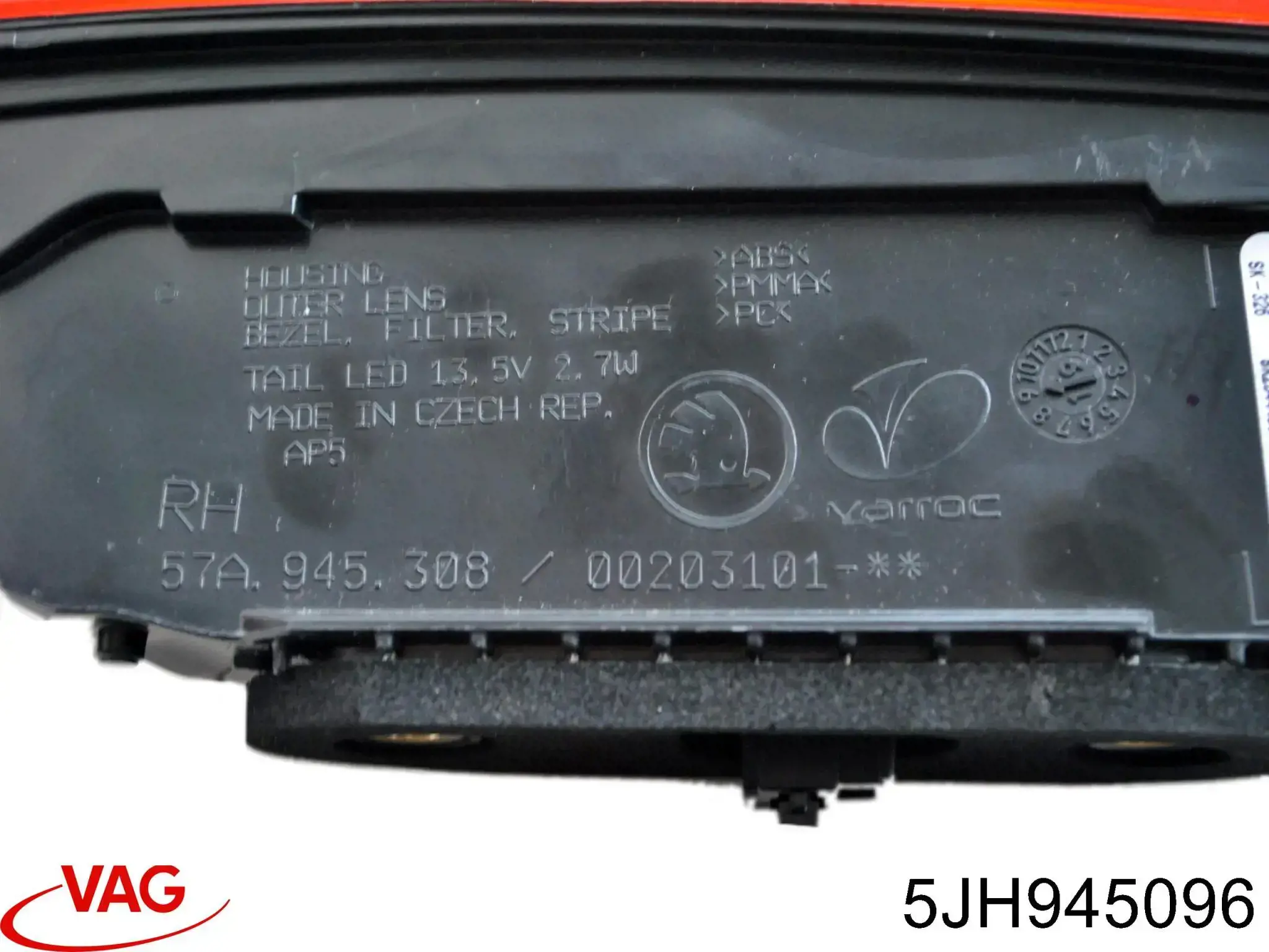 Купить 5JH945096 VAG Фонарь заднего бампера правый