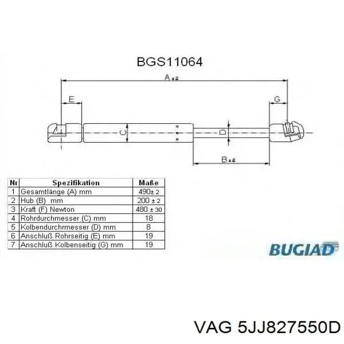 Купить 8185723 Lesjofors Амортизатор двери багажника