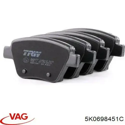 Задние тормозные колодки 5K0698451C VAG