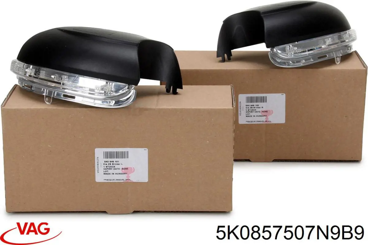 Зеркало заднего вида, левое VAG 5K0857507N9B9 цена, от 78.77 USD