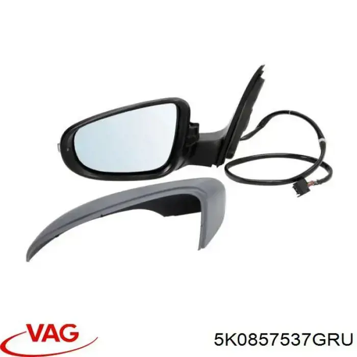 Накладка левого зеркала заднего вида VAG 5K0857537GRU