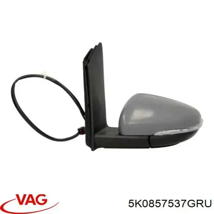 Накладка (крышка) зеркала заднего вида левая 5K0857537GRU VAG