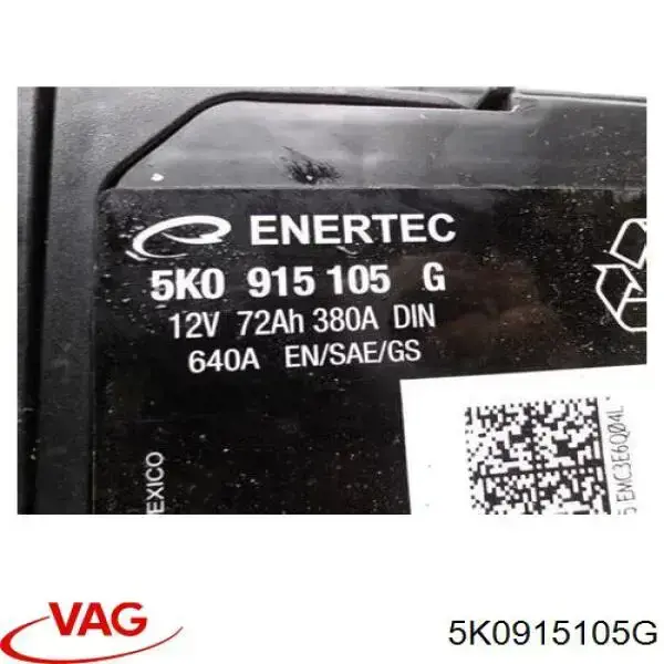 Аккумулятор автомобильный VAG 5K0915105G цена, от 100.26 USD